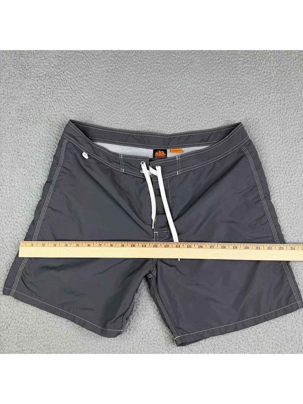 Rainbow Sundek 34 Gray Surf Beach Board Shorts Swim Trunks Bathing Suit